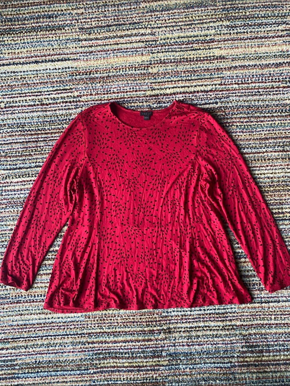 J Jill Wearever Collection Long Sleeve Top L